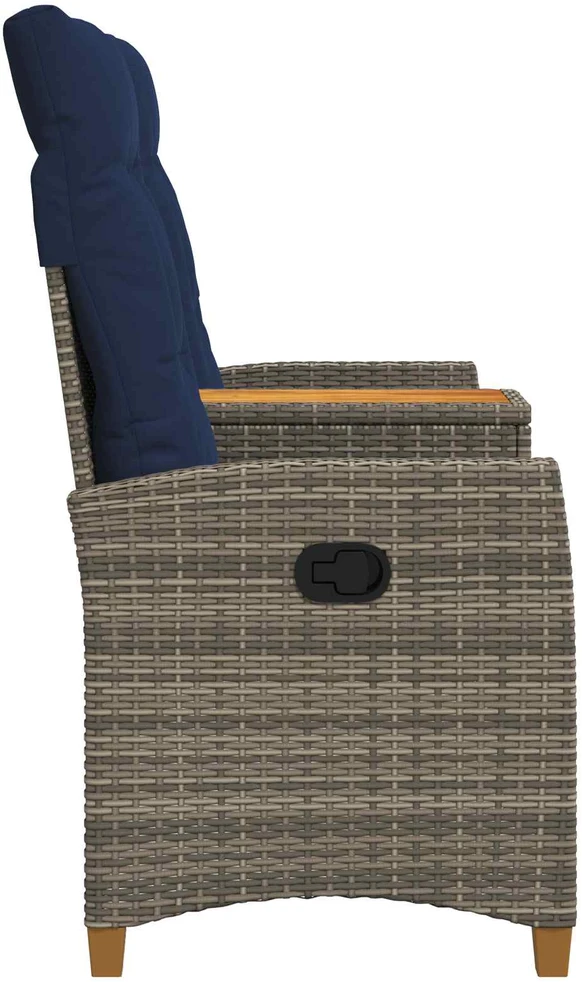 Reclining Bench with Table 2 -Seater 126 x 65 x 112 cm