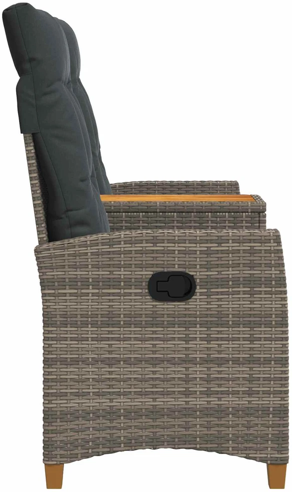 Reclining Bench with Table 2 -Seater 126 x 65 x 112 cm