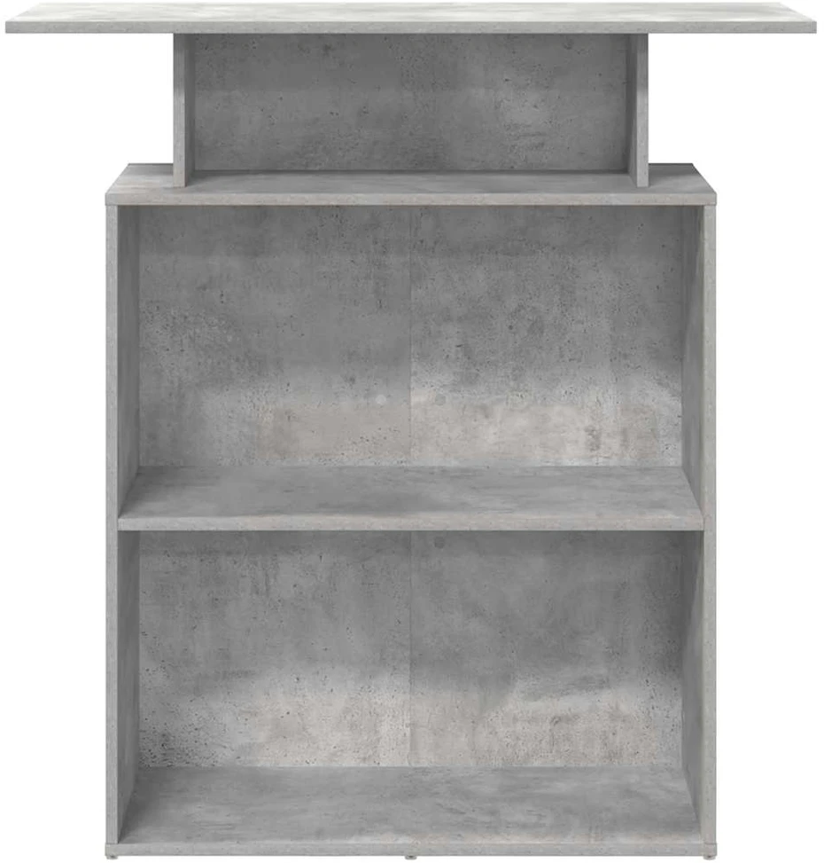 Registratūra, betono pilkas, 100x40x104 cm, apdirbta mediena