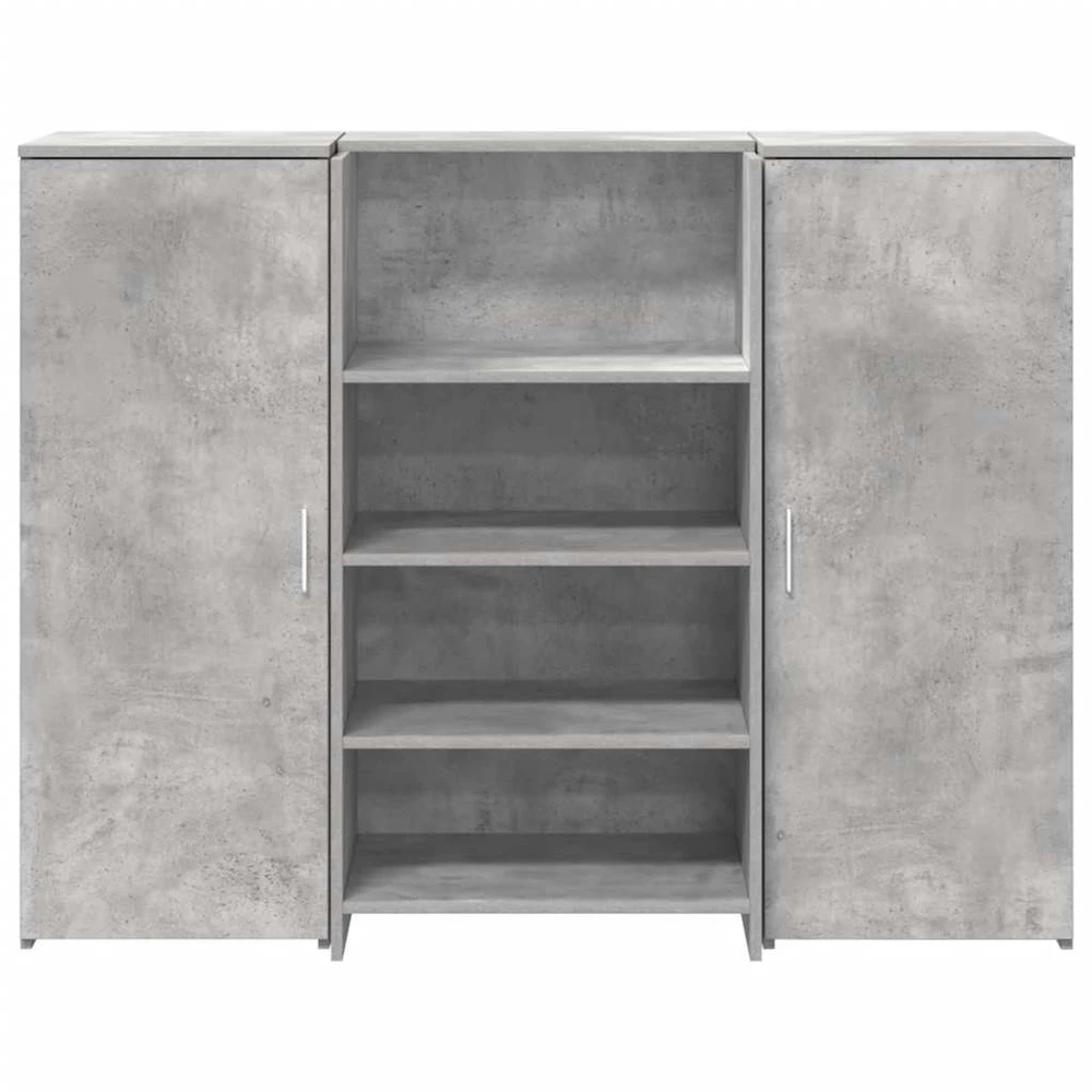 Registratūra, betono pilkas, 135x50x103,5 cm, apdirbta mediena