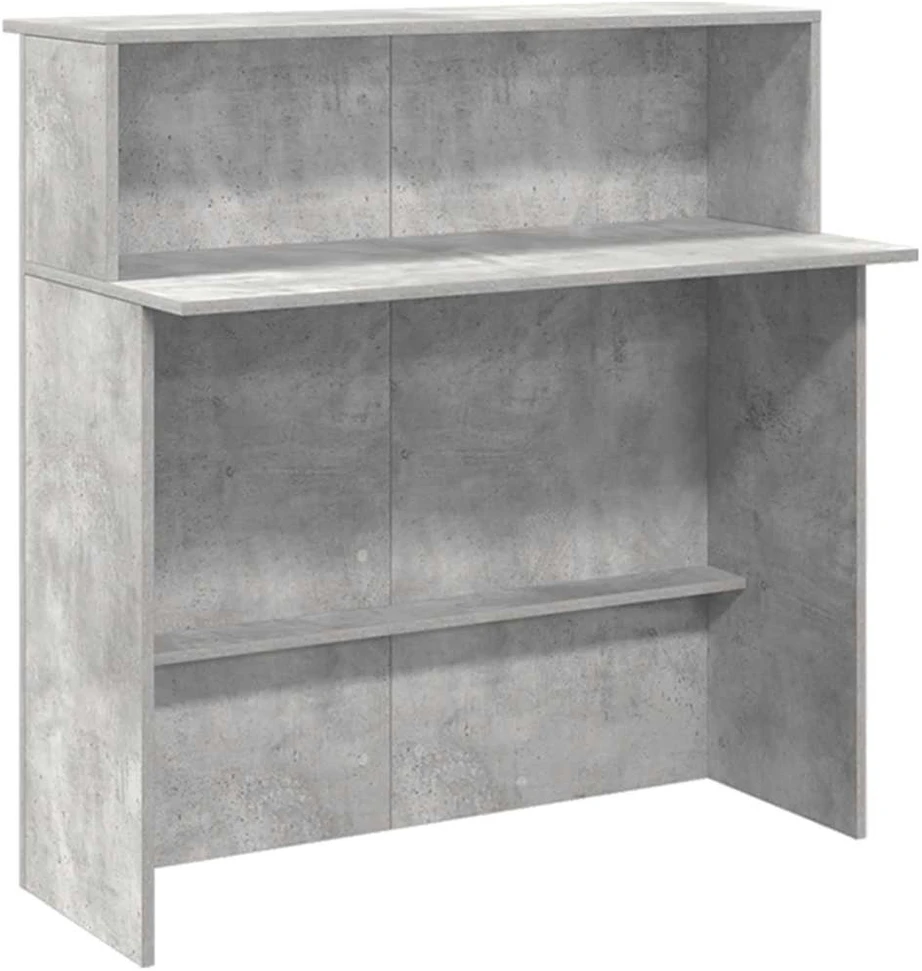 Registratūra, betono pilkas, 180x50x103,5 cm, apdirbta mediena