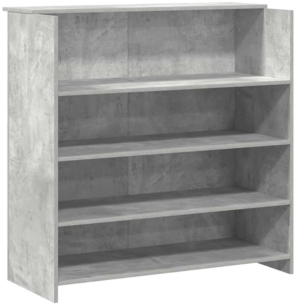 Registratūra, betono pilkas, 200x50x103,5 cm, apdirbta mediena
