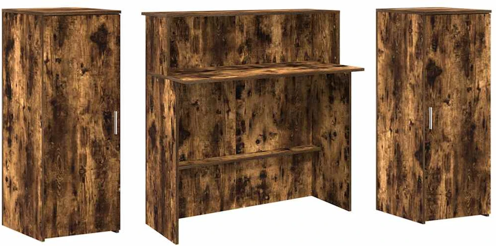 Registratūra, dūminio ąžuolo, 180x50x103,5 cm, apdirbta mediena