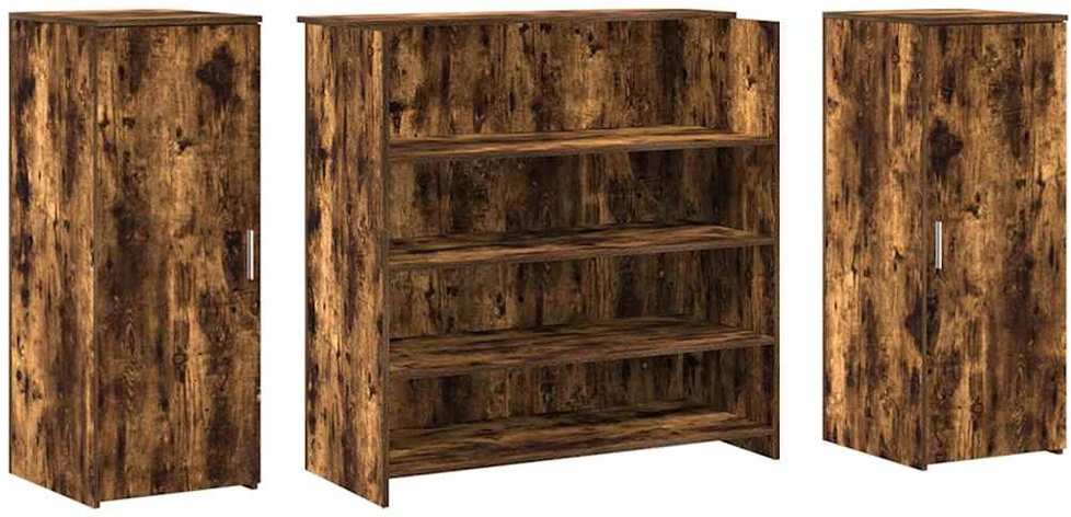 Registratūra, dūminio ąžuolo, 180x50x103,5 cm, apdirbta mediena