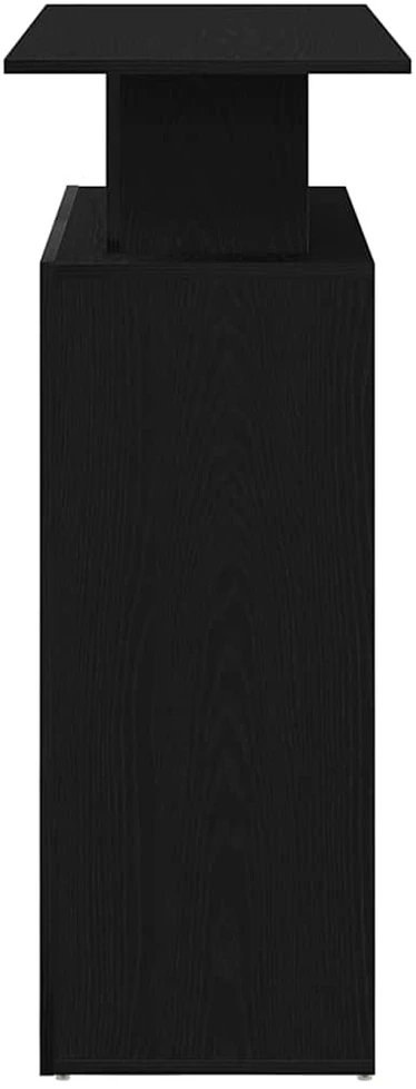 Registratūros stalas, juodas, 100x40x104 cm, inžinerinė mediena