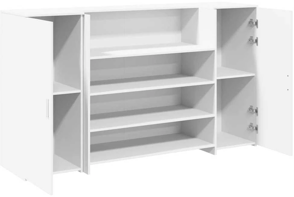 Registratūros stalas, baltas, 180x50x103,5 cm, inžinerinė mediena
