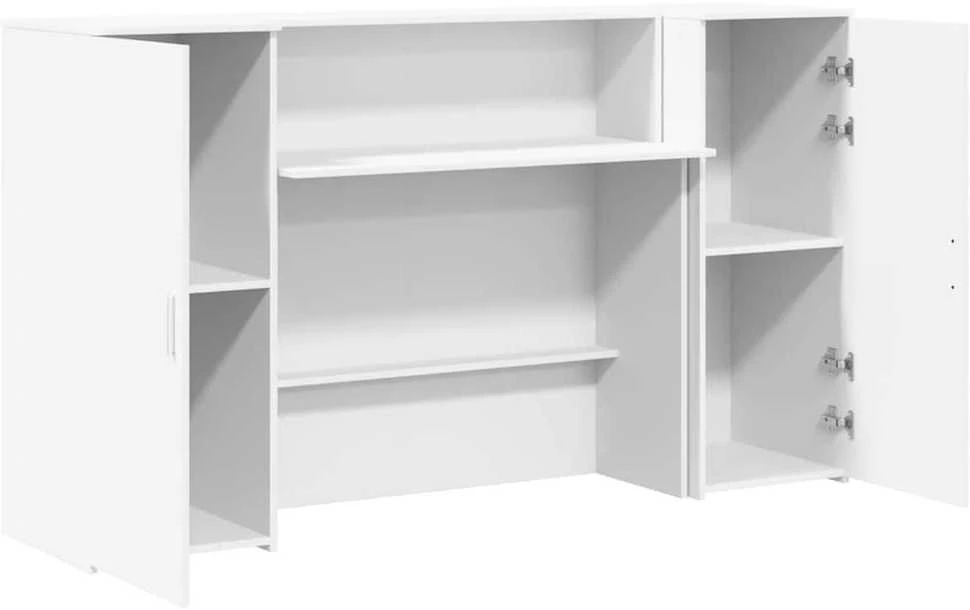 Registratūros stalas, baltas, 180x50x103,5 cm, inžinerinė mediena