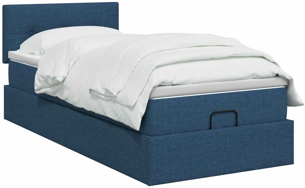 Reguliuojama lova su čiužiniu Mėlyna 90 x 200 cm Audinys
