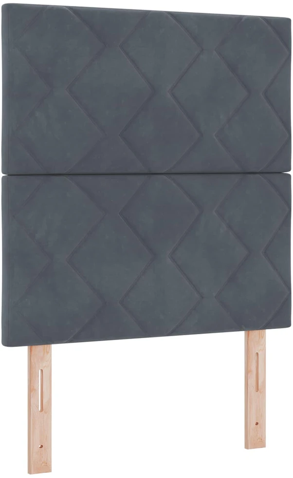 Reguliuojama lova su čiužiniu Tamsiai pilka 80 x 200 cm Aksomas