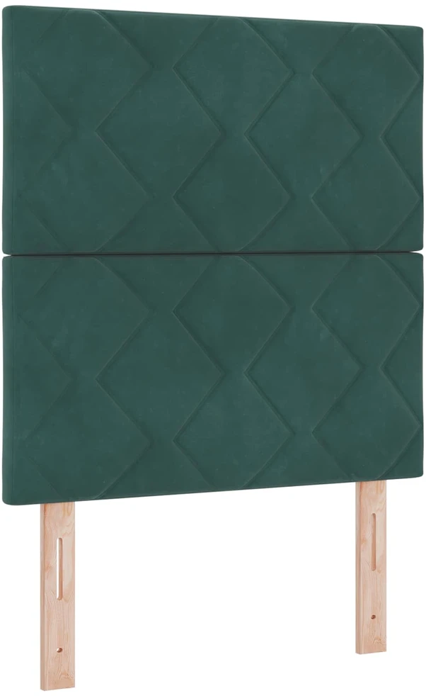 Reguliuojama lova su čiužiniu Tamsiai žalia 80 x 200 cm Aksomas