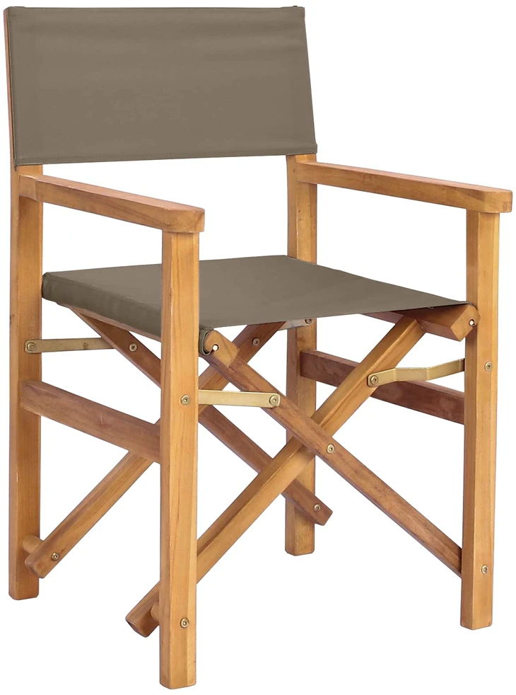 Režisūrinė kėdė 100% poliesteris, kieta teak mediena