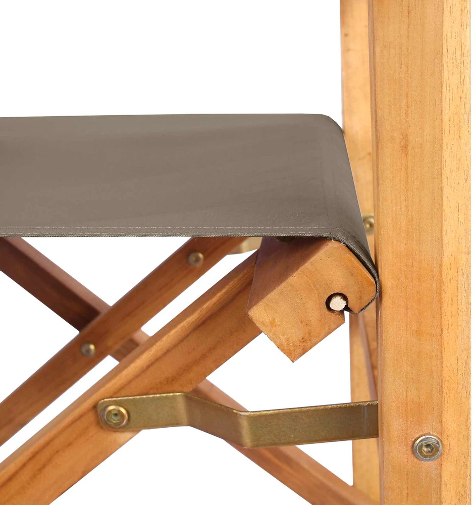 Režisūrinė kėdė 100% poliesteris, kieta teak mediena
