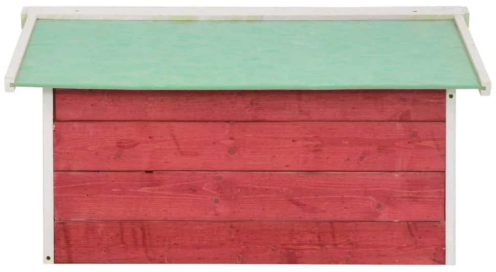 Roboto vejapjovės garažas, raudonas ir baltas, 72x87x50cm, eglė