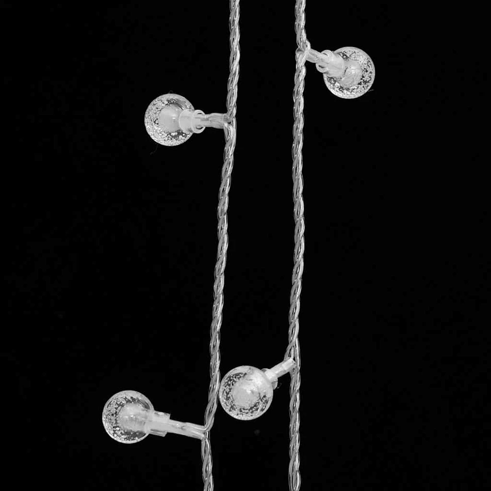 Rutuliukų girlianda, 20m, 200 šiltų baltų LED, 8 funkcijos