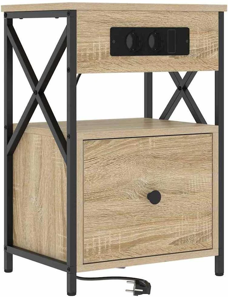 Šalia lovos spintelė 2 pcs Sonoma ąžuolas 40 x 31 x 60 cm