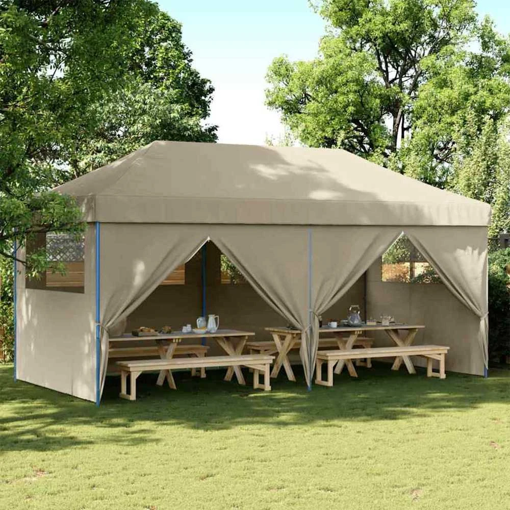 Proginė palapinė su šoninėmis sienomis, žalia, 4x9m, 90g/m²