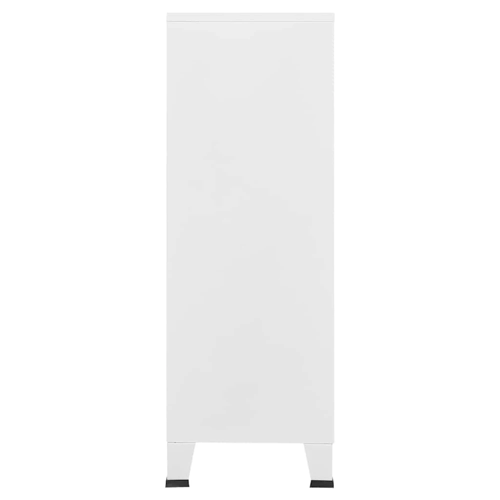 Sandėliavimo spintelė, balta, 75x40x115cm, metalas, pramoninė