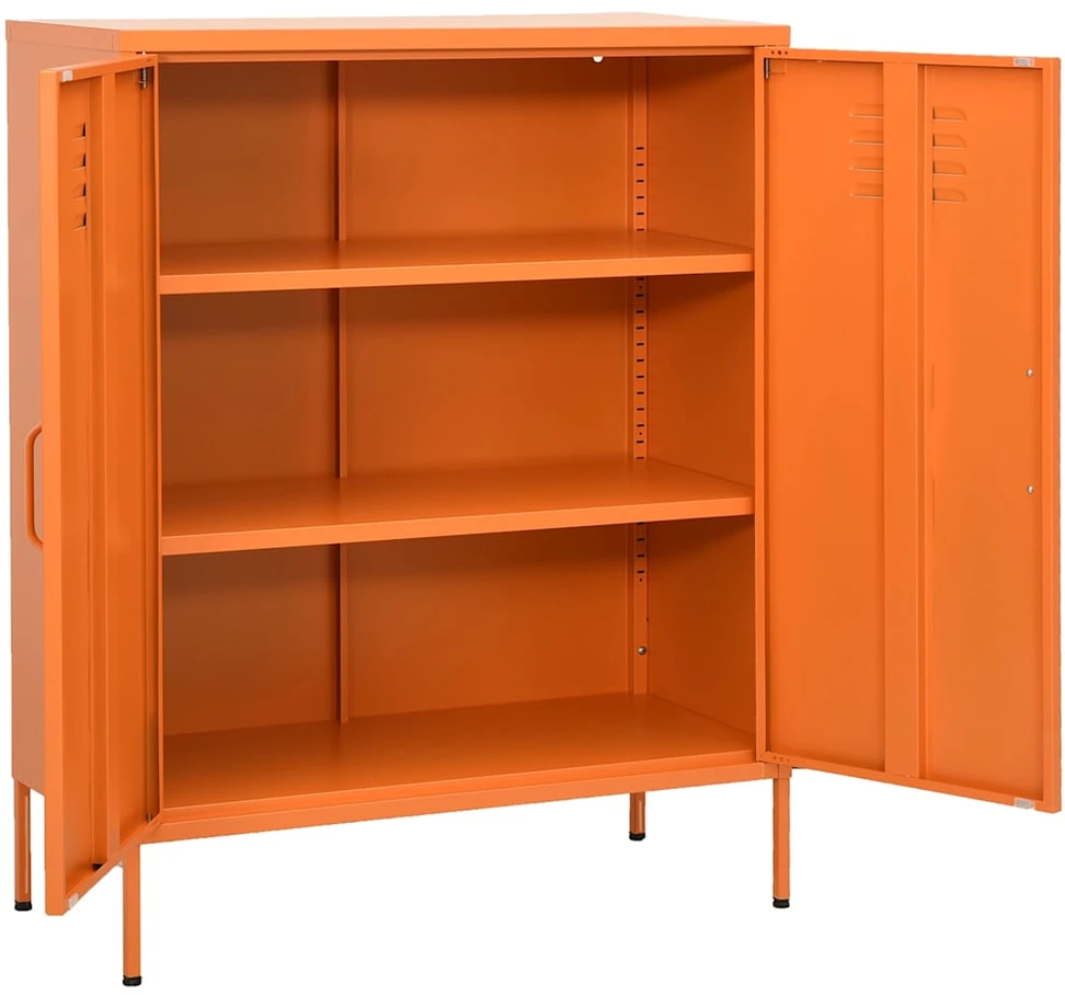 Sandėliavimo spintelė, oranžinė, 80x35x101,5cm, plienas