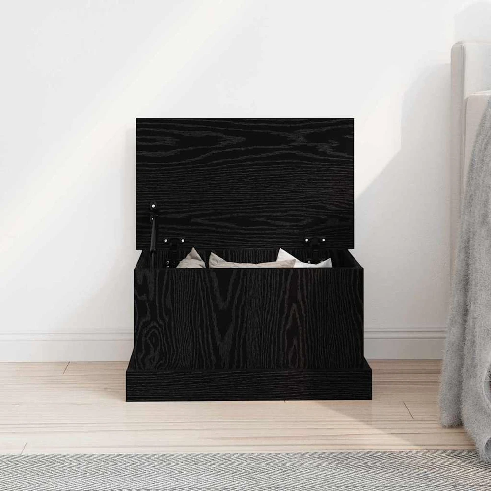 Saugojimo dėžė juoda ąžuolo 50 x 30 x 28 cm Apdirbta mediena