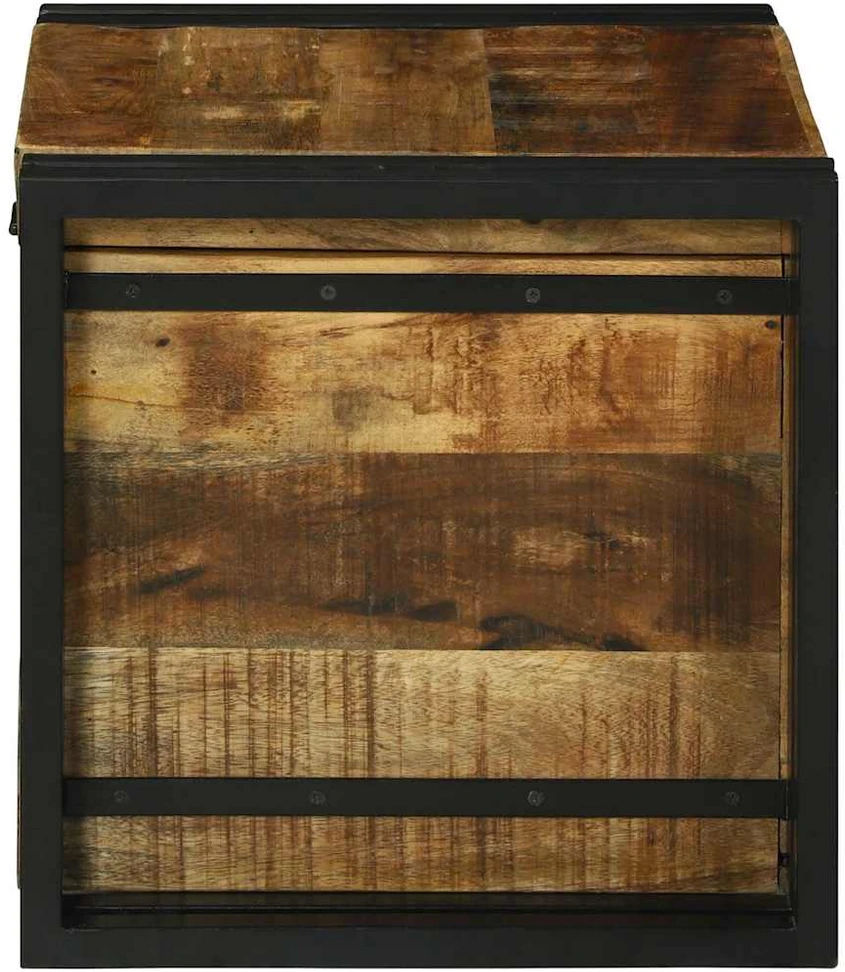 Saugojimo dėžė Ruda ir juoda 40 x 40 x 40 cm Kietas mango medis