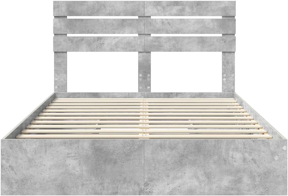 Saugos lova Betono pilka 150 x 200 cm Apdirbta mediena