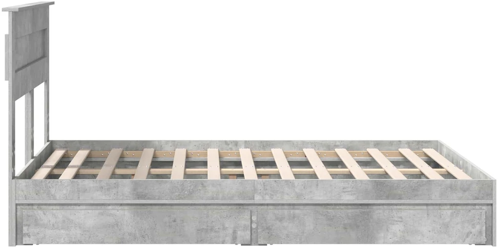 Saugos lova Betono pilka 150 x 200 cm Apdirbta mediena