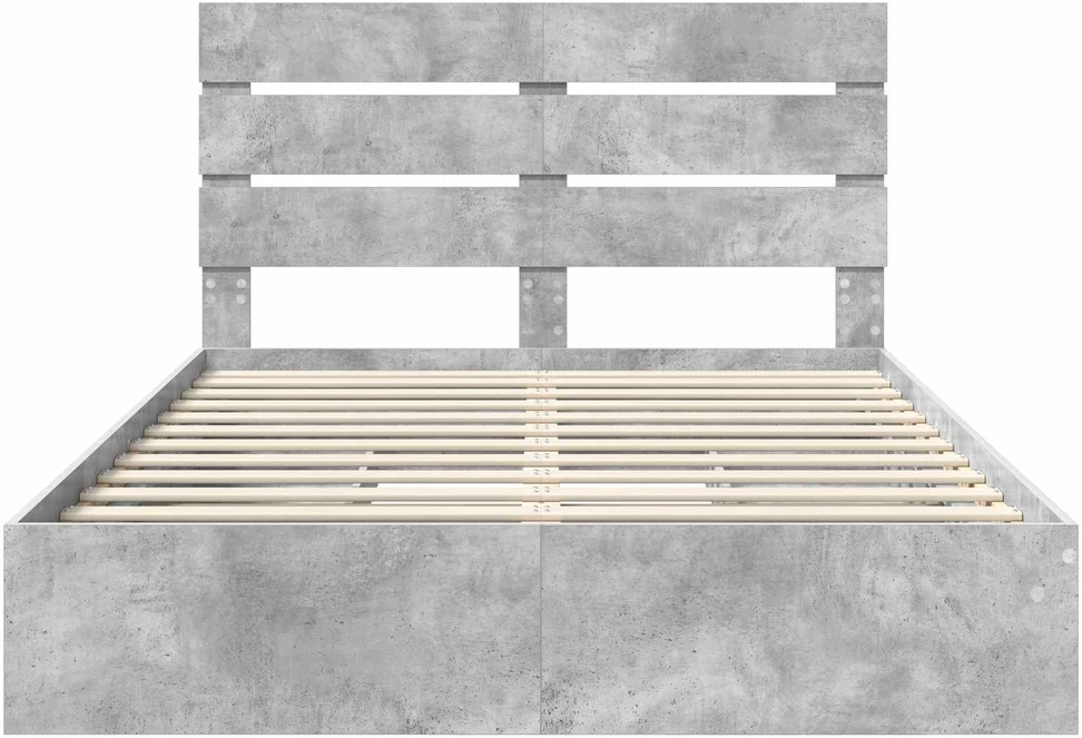 Saugos lova Betono pilka 150 x 200 cm Apdirbta mediena