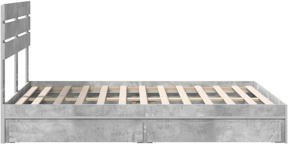 Saugos lova Betono pilka 150 x 200 cm Apdirbta mediena