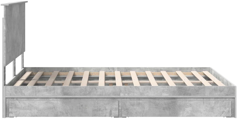 Saugos lova Betono pilka 150 x 200 cm Apdirbta mediena