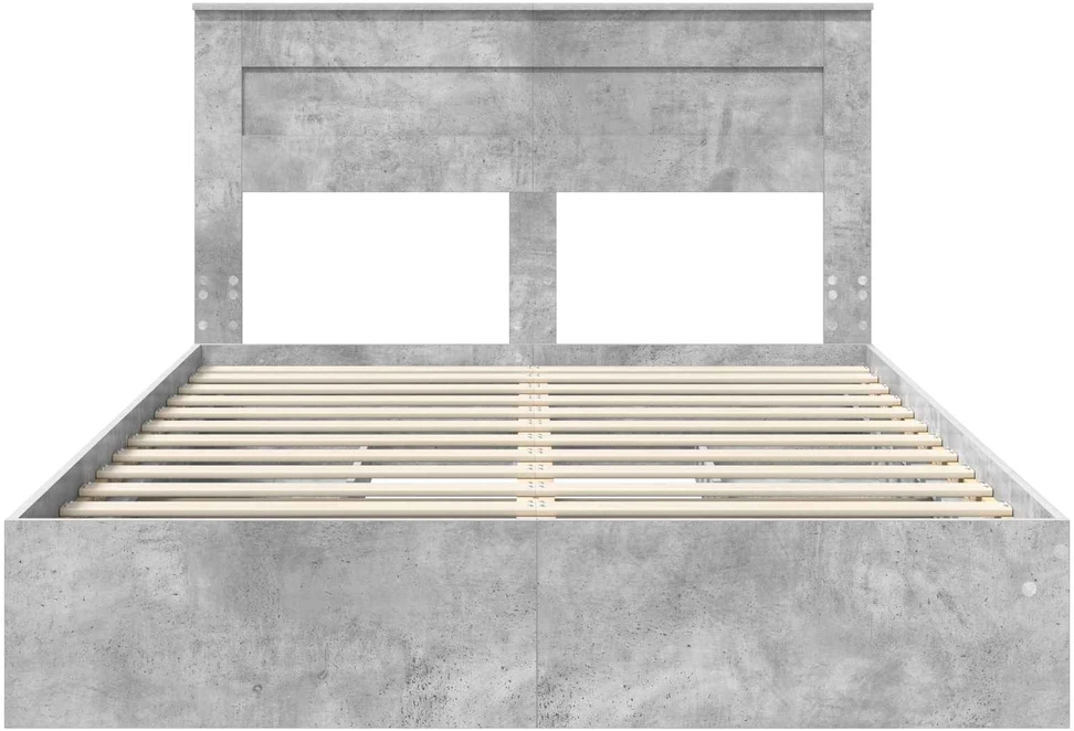 Saugos lova Betono pilka 150 x 200 cm Apdirbta mediena