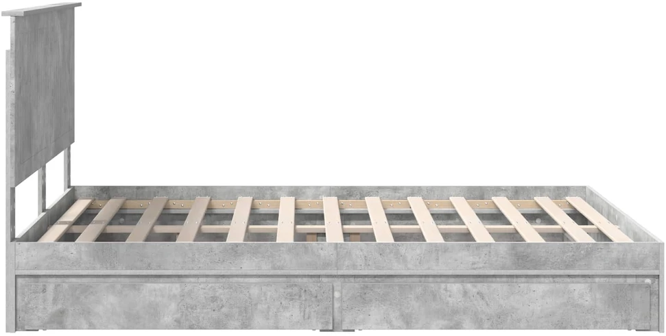 Saugos lova Betono pilka 150 x 200 cm Apdirbta mediena