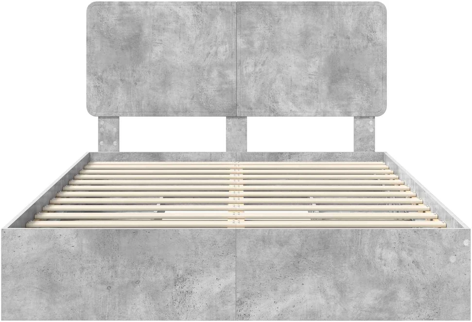 Saugos lova Betono pilka 150 x 200 cm Apdirbta mediena