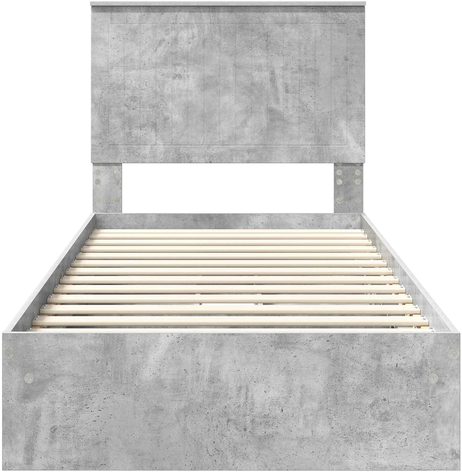 Saugos lova Betono pilka 90 x 190 cm Apdirbta mediena