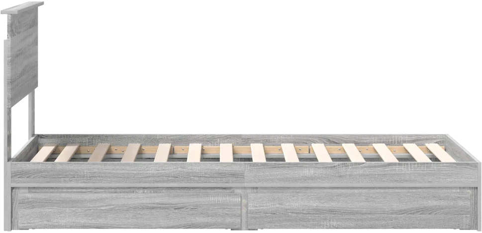 Saugos lova Pilkas Sonoma 75 x 190 cm Apdirbta mediena