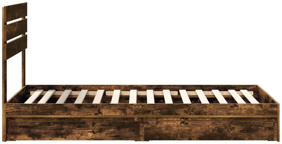 Saugos lova Rūkyta ąžuolas 100 x 200 cm Apdirbta mediena