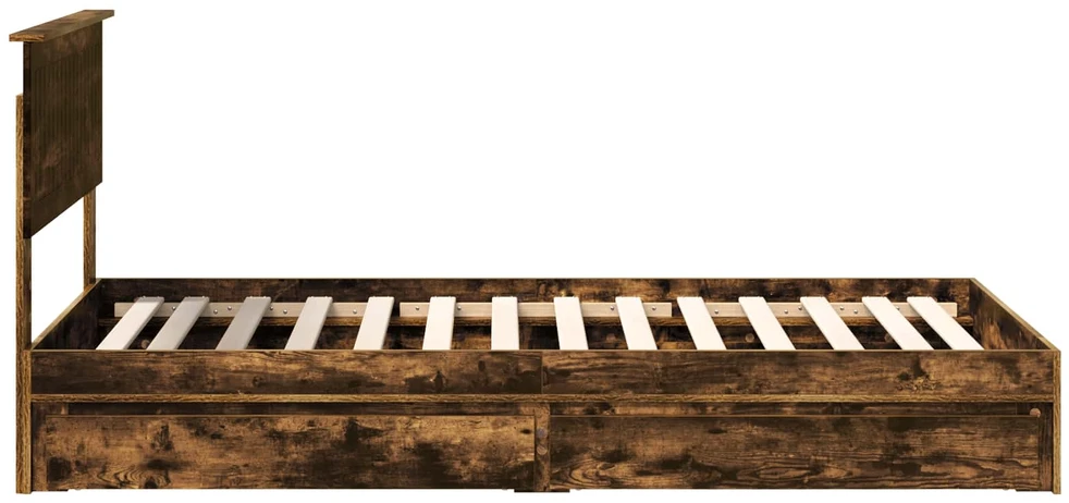 Saugos lova Rūkyta ąžuolas 100 x 200 cm Apdirbta mediena