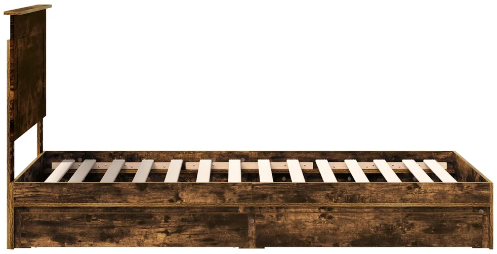 Saugos lova Rūkyta ąžuolas 100 x 200 cm Apdirbta mediena