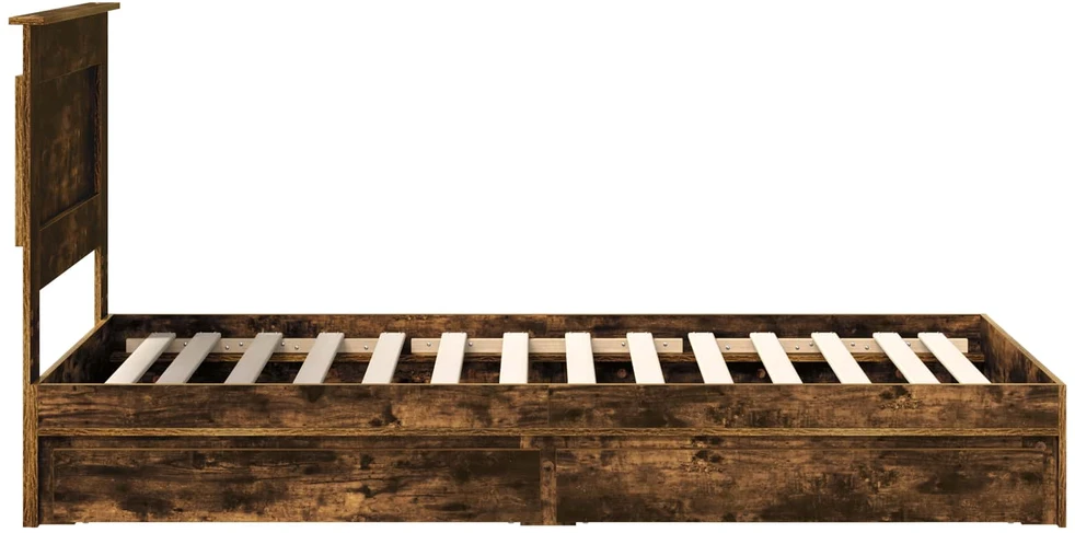 Saugos lova Rūkyta ąžuolas 100 x 200 cm Apdirbta mediena