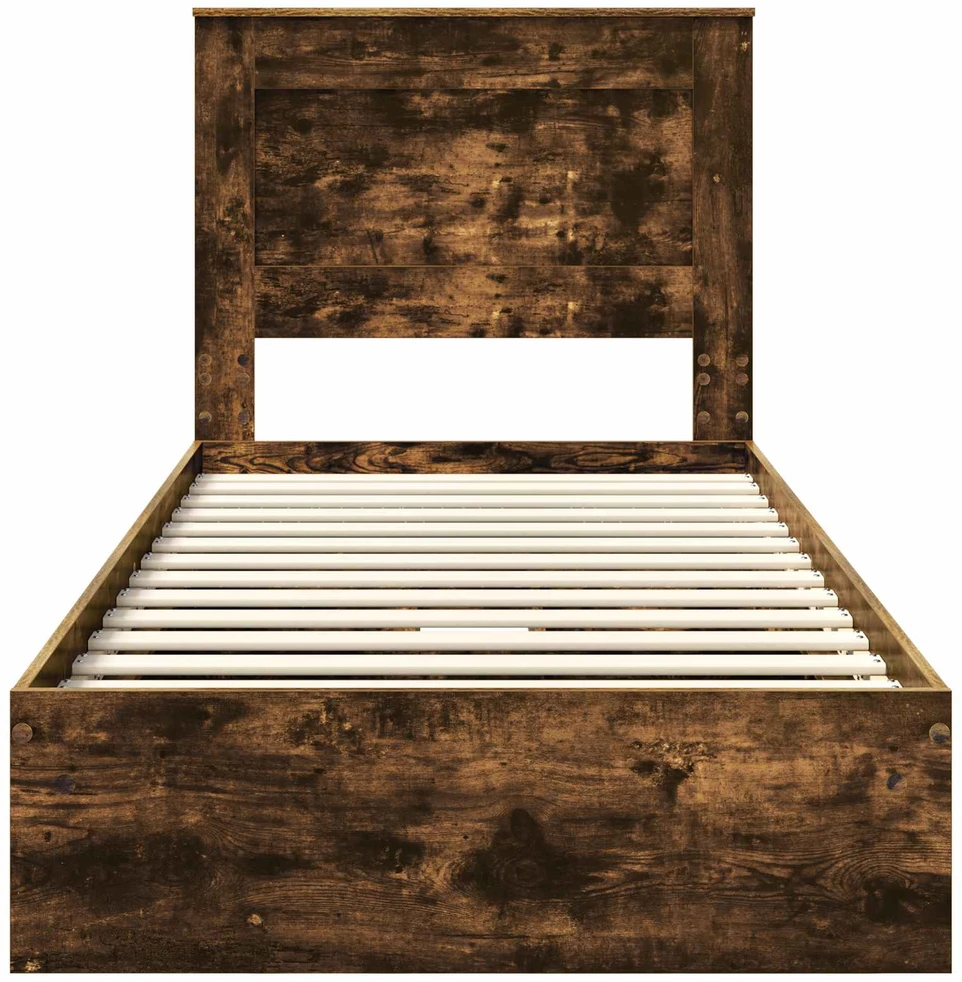 Saugos lova Rūkyta ąžuolas 100 x 200 cm Apdirbta mediena