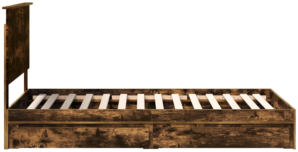 Saugos lova Rūkyta ąžuolas 100 x 200 cm Apdirbta mediena