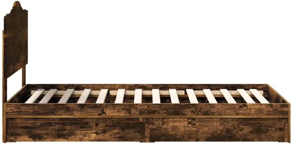 Saugos lova Rūkyta ąžuolas 100 x 200 cm Apdirbta mediena