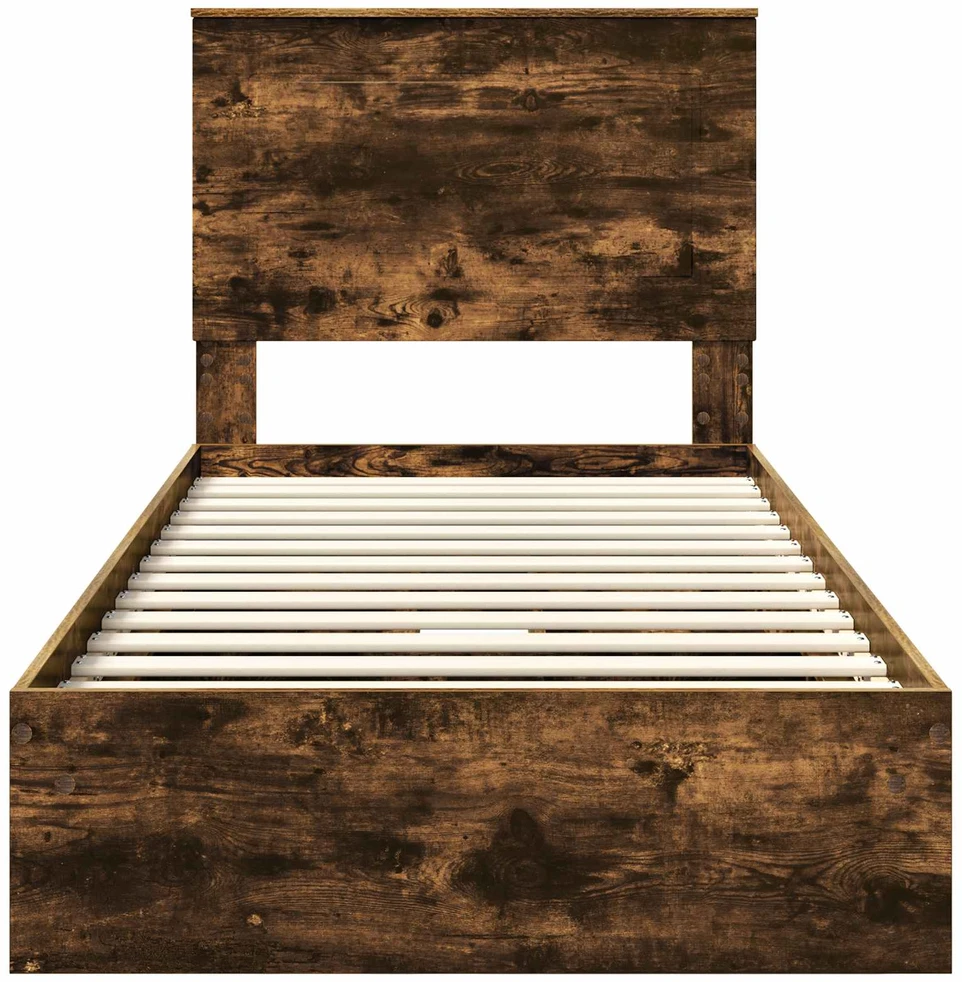 Saugos lova Rūkyta ąžuolas 100 x 200 cm Apdirbta mediena