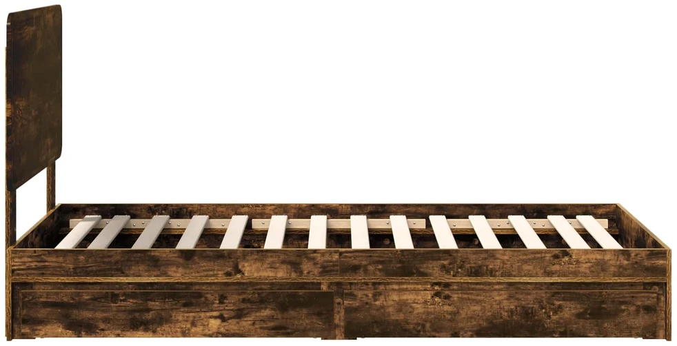 Saugos lova Rūkyta ąžuolas 100 x 200 cm Apdirbta mediena