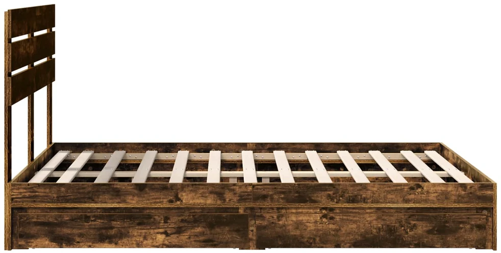 Saugos lova Rūkyta ąžuolas 160 x 200 cm Apdirbta mediena
