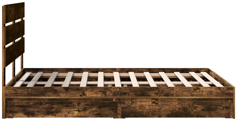 Saugos lova Rūkyta ąžuolas 160 x 200 cm Apdirbta mediena