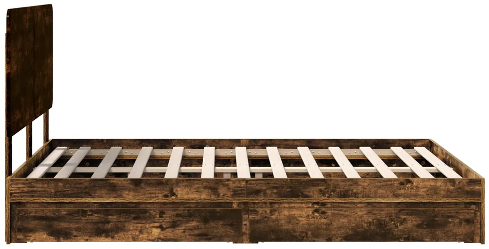 Saugos lova Rūkyta ąžuolas 160 x 200 cm Apdirbta mediena