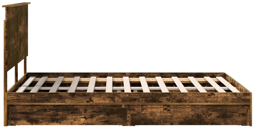 Saugos lova Rūkyta ąžuolas 160 x 200 cm Apdirbta mediena
