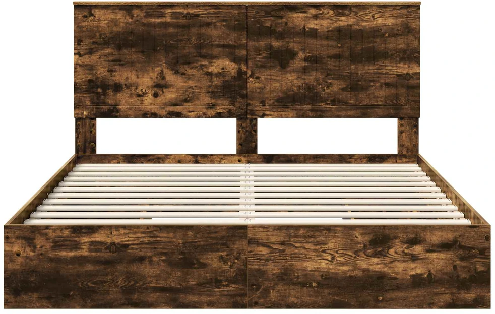 Saugos lova Rūkyta ąžuolas 160 x 200 cm Apdirbta mediena