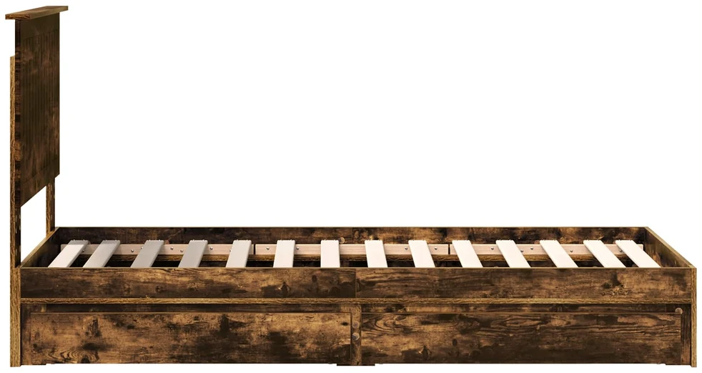 Saugos lova Rūkyta ąžuolas 75 x 190 cm Apdirbta mediena