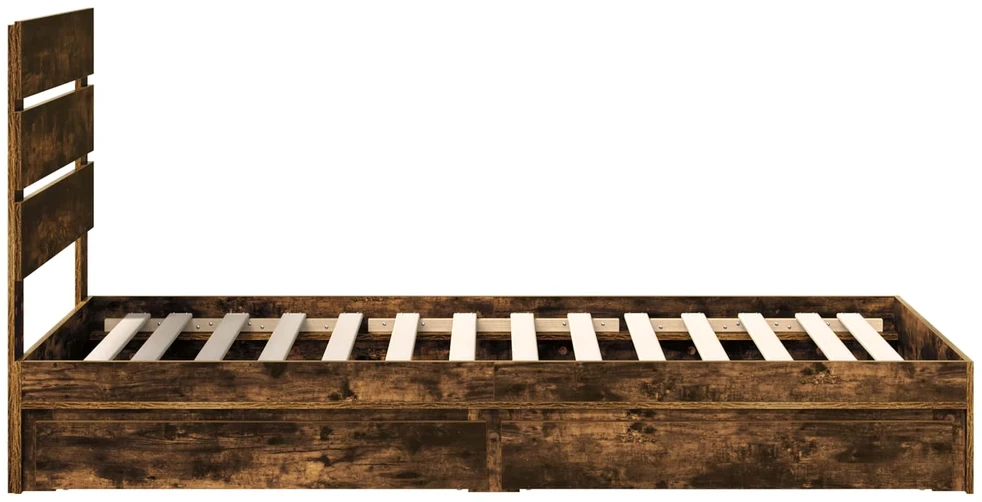 Saugos lova Rūkyta ąžuolas 90 x 200 cm Apdirbta mediena